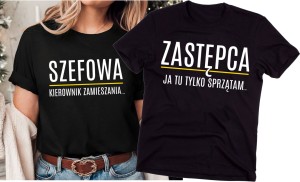 zestaw koszulek dla pary szefowa i zastępca