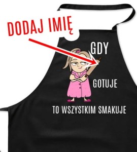 ŚMIESZNY FARTUCH NA PREZENT DLA BLONDYNKI Z IMIENIEM