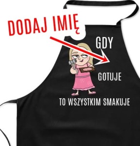 ŚMIESZNY FARTUCH NA PREZENT DLA BLONDYNKI Z IMIENIEM