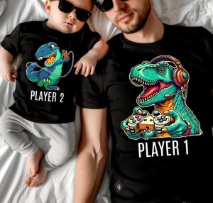 KOSZULKI DLA TATY I SYNA TATA player 1 player 2.jpg