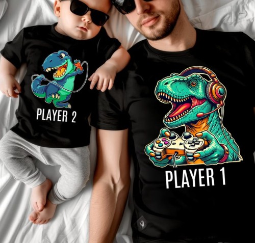 KOSZULKI DLA TATY I SYNA TATA player 1 player 2.jpg