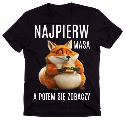 ŚMIESZNA MĘSKA KOSZULKA - NAJPIERW MASA NA PREZENT.jpg