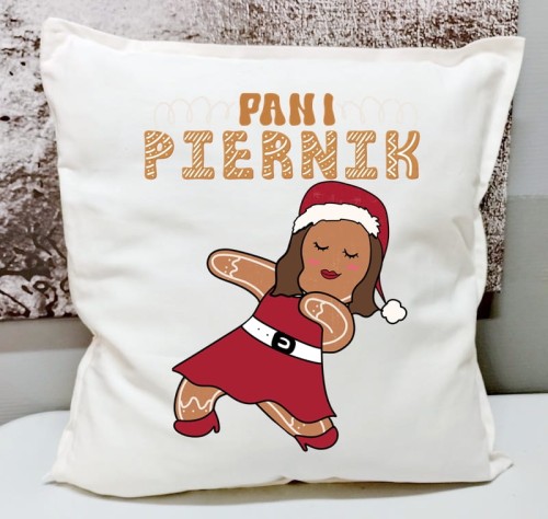 poduszka ŚWIĄTECZNA PAN PIERNIK Z BRUNETKĄ.jpg