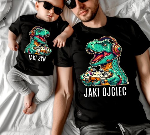 Zestaw koszulek dla taty i syna jaki ojciec taki syn.jpg