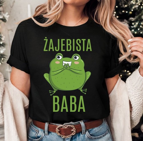 Damska koszulka na prezent - ŻAJEBISTA BABA