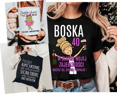 Zestaw prezentowy na 40 urodziny dla kobiety - z blondynką