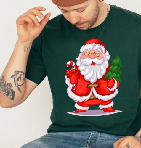 zielona koszulka z mikołajem.JPG