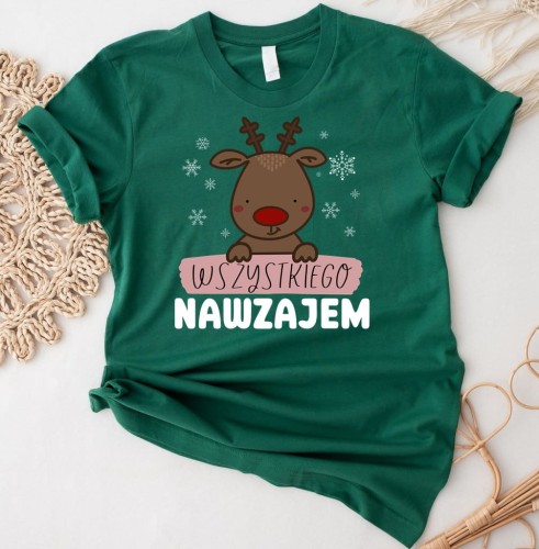 fajna damska zielona koszulka na święta b.jpg