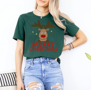 fajna damska zielona koszulka na święta b.jpg