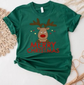 fajna damska zielona koszulka na święta.jpg