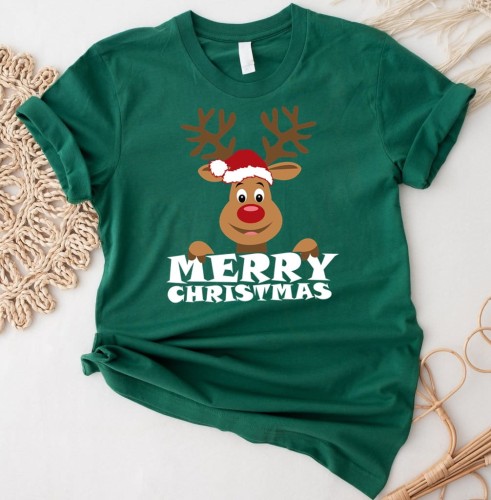 fajna damska zielona koszulka na święta.jpg