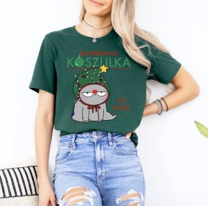 fajna damska zielona koszulka na święta b.jpg