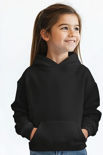 CZARNA BLUZA Z KAPTUREM DLA DZIEWCZYNKI - BLACK.jpg