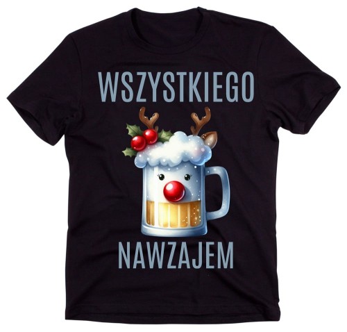 fajna męska świąteczna koszulka dla piwosza z piwem na prezent.jpg