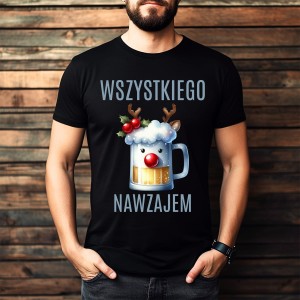 fajna męska świąteczna koszulka dla piwosza z piwem na prezent V.jpg