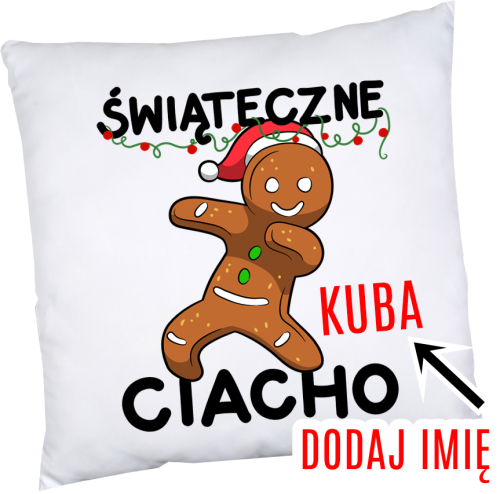 Poduszka na mikołajki z imieniem DLA CHŁOPCA