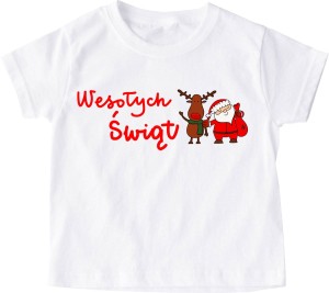 Dziecięca koszulka wesołych świąt 