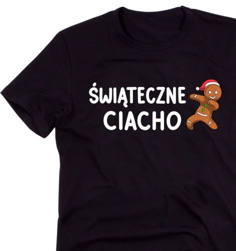 CZARNA KOSZULKA ŚWIĄTECZNA - ŚWIĄTECZNE CIACHO NA PREZENT.jpg