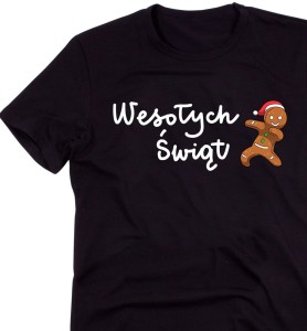 CZARNA KOSZULKA ŚWIĄTECZNA - WESOŁYCH ŚWIĄT N.jpg