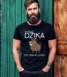 śmieszna męska koszulka z dzikiem b.jpg