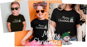 CZARNA KOSZULKA ŚWIĄTECZNA merry christmas na prezent.jpg
