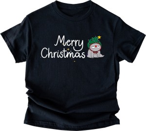 CZARNA KOSZULKA ŚWIĄTECZNA merry christmas na prezenty.jpg