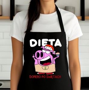ŚMIESZNY ŚWIĄTECZNY FARTUCH - DIETA DOPIERO PO ŚWIĘTACH 