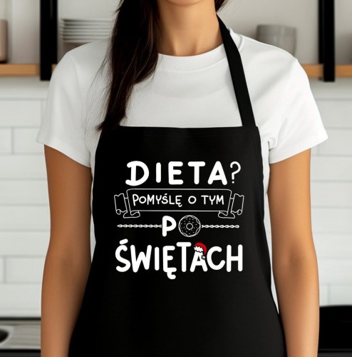 ŚMIESZNY ŚWIĄTECZNY FARTUCH - DIETA PO ŚWIĘTACH
