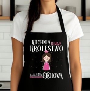 ŚMIESZNY ŚWIĄTECZNY FARTUCH Z NADRUKIEM DLA BRUNETKI 