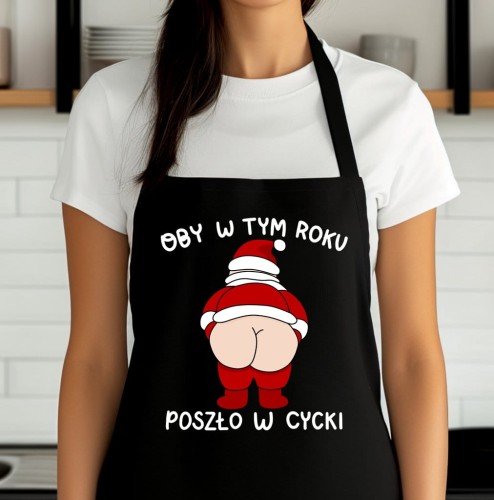 Śmieszny świąteczny fartuch na prezent oby w tym roku poszło.jpg