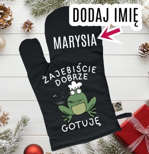 ŚMIESZNA RĘKAWICA KUCHENNA NA PREZENT - DOBRZE GOTUJĘ.jpg