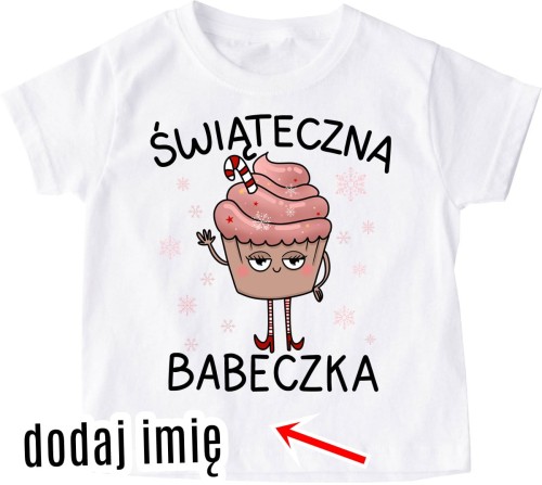 Koszulka z imieniem na mikołajki dla dziewczynek z imieniem