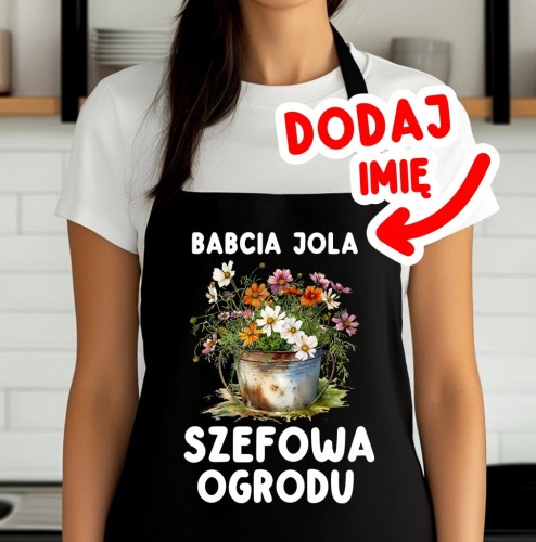 FARTUCH DLA BABCI NA PREZENT - SZEFOWA OGRODU