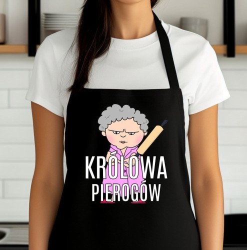 fartuch dla babci - królowa pierogów Z BABCIĄ Z WAŁKIEM