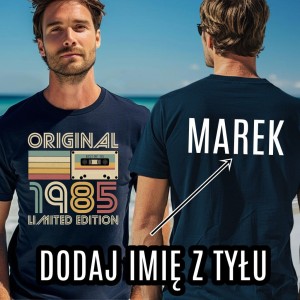 Męska koszulka z imieniem na 40 urodziny  - GARATOWA 