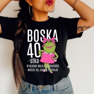 Czarna damska koszulka na 40 - BOSKA 40 