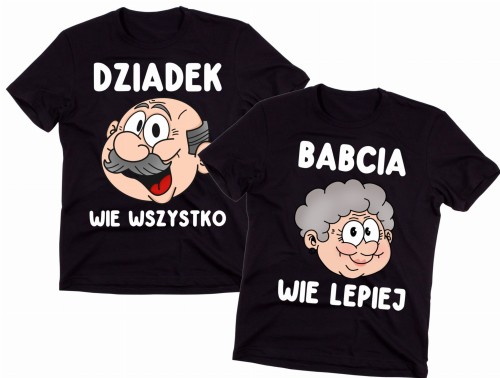 zestaw koszulek dla babci i dziadka dziadek wie wszystko babcia wie lepiej.jpg