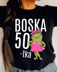 koszulka damska na 50 urodziny - boska 50 na prezent.jpg