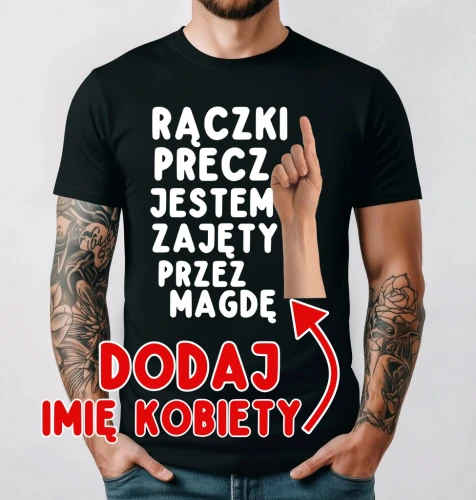 Koszulka dla chłopaka na walentynki - dodaj imię dziewczyny