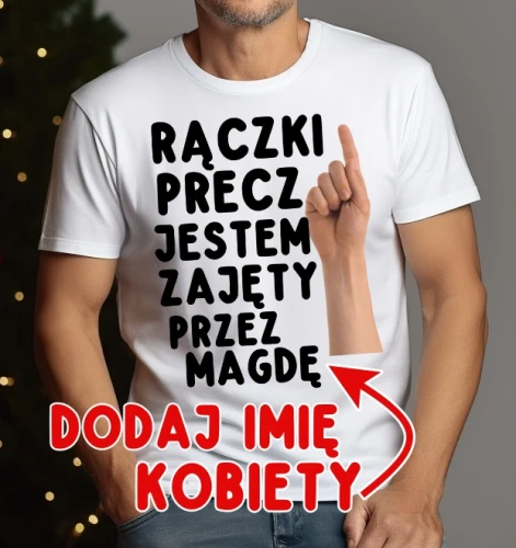 Koszulka dla chłopaka na walentynki - dodaj imię dziewczyny