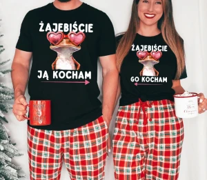 Zestaw koszulek dla pary na walentynki 