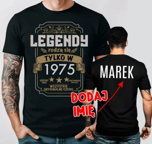 KOSZULKA NA 50 urodziny LEGENDY RODZĄ SIĘ W 1975.webp