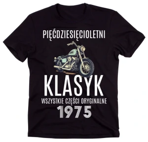koszulka czarna pięćdziesięcioletni klasyk 1975 motor.webp
