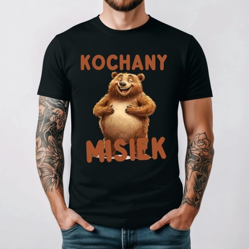 Koszulka męska KOCHANY MISIEK na prezent dla chłopaka/męża