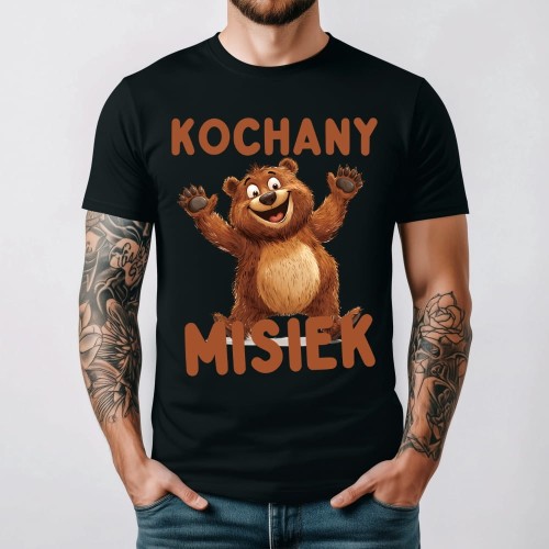 Koszulka męska KOCHANY MISIEK na prezent dla chłopaka/męża