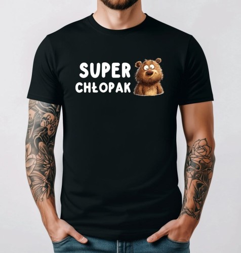 Koszulka męska dla chłopaka na prezent - SUPER CHŁOPAK