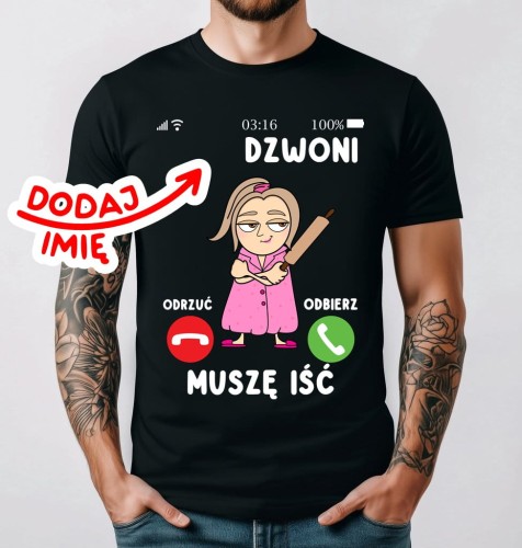 Koszulka dla męża na walentynki z imieniem żony/dziewczyny/narzeczonej - blondynka