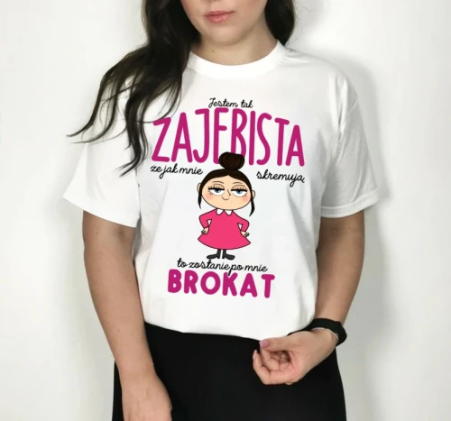 koszulka jestem tak zajebista biała.webp