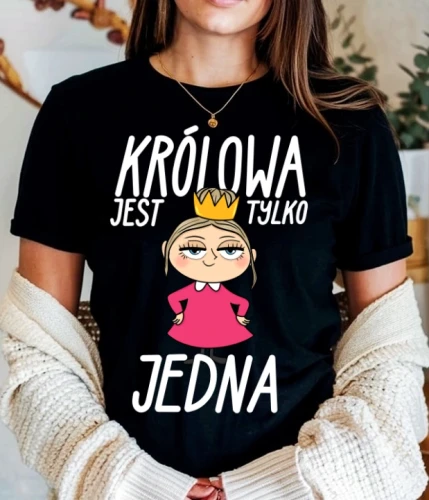 koszulka damska królowa jest tylko jedna blond z.webp