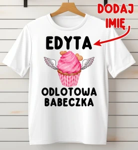 koszulka damska odlotowa babeczka z grafiką babeczki.webp